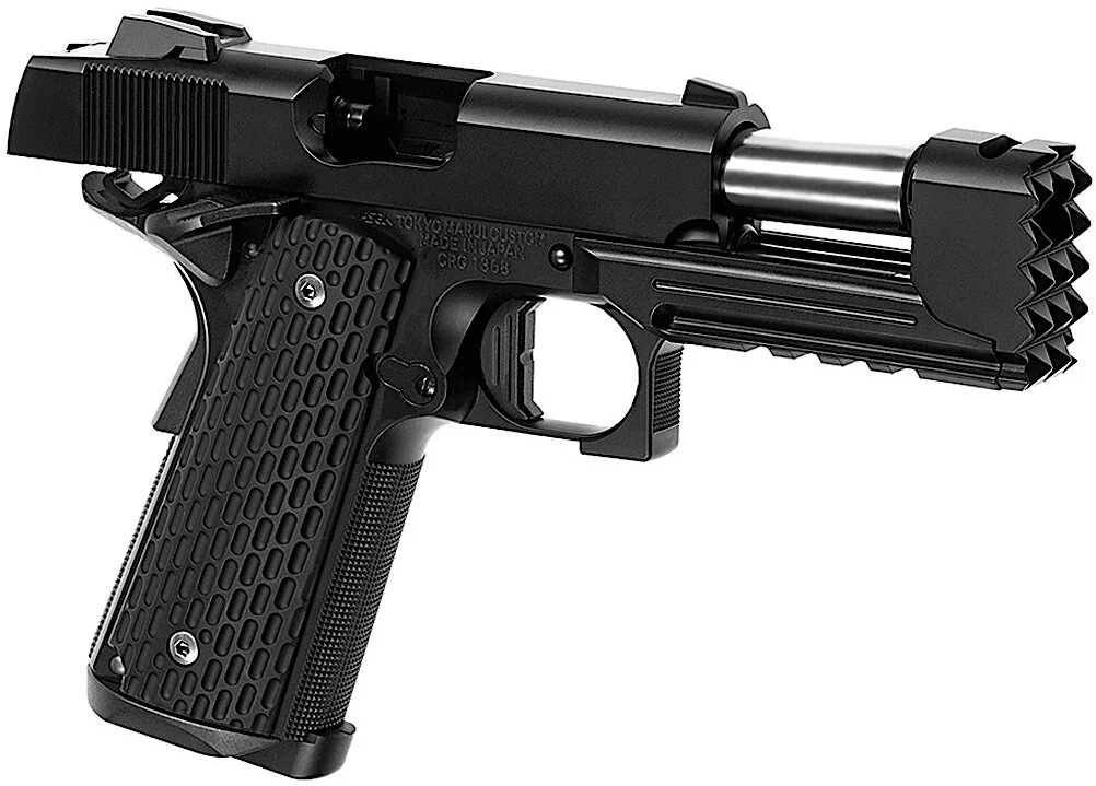 STRIKE WARRIOR 45 ハンドガン Tokyo Marui Strike Warrior .45 1911 GBB Airsoft Pistol Table